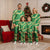 Green Palaka Hawaii Mele Kalikimaka Christmas Pajama Set Ohia Lehua Monstera Puakenikeni Lei - Polynesian Pride