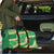 Green Palaka Hawaii Mele Kalikimaka Travel Bag Ohia Lehua Monstera Puakenikeni Lei - Polynesian Pride
