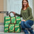 Green Palaka Hawaii Mele Kalikimaka Travel Bag Ohia Lehua Monstera Puakenikeni Lei - Polynesian Pride