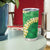 Green Palaka Hawaii Mele Kalikimaka Tumbler Cup Ohia Lehua Monstera Puakenikeni Lei - Polynesian Pride