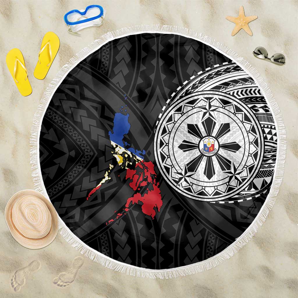 Philippines Strong Beach Blanket Filipino Map Polynesian Tattoo - Polynesian Pride