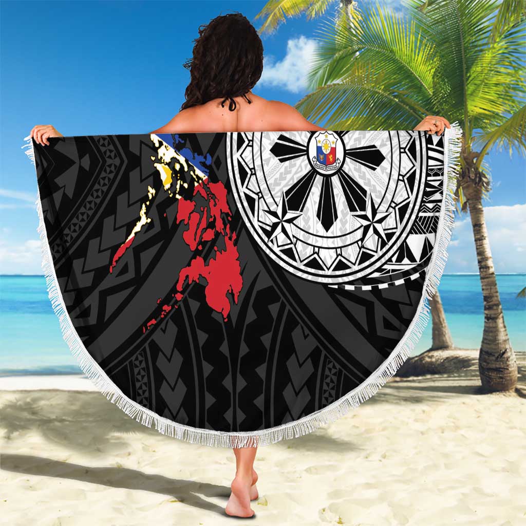 Philippines Strong Beach Blanket Filipino Map Polynesian Tattoo - Polynesian Pride
