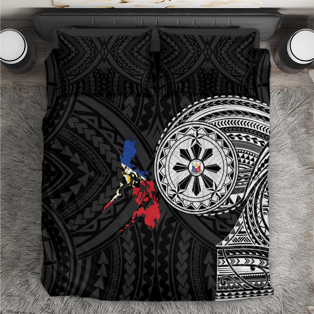 Philippines Strong Bedding Set Filipino Map Polynesian Tattoo - Polynesian Pride