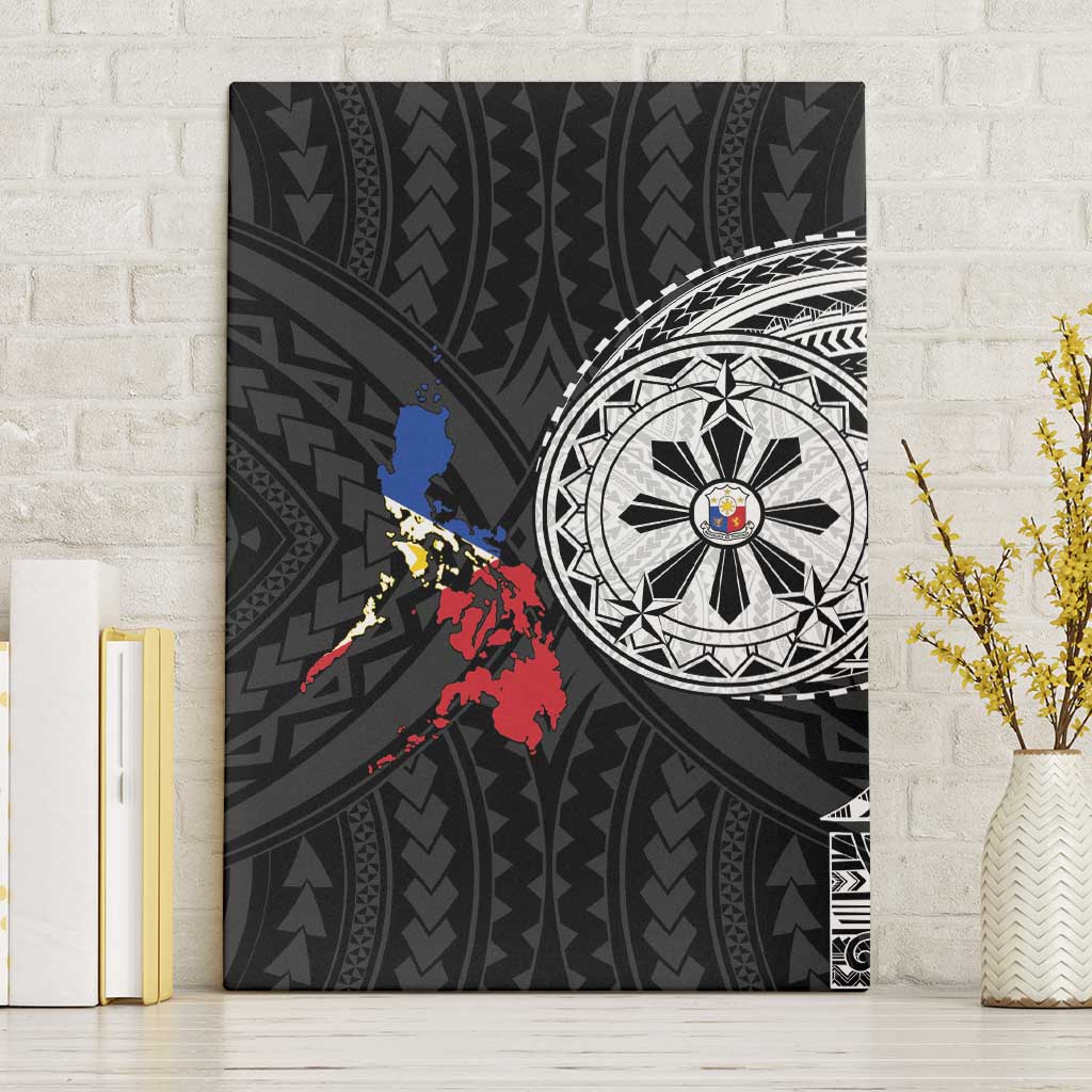 Philippines Strong Canvas Wall Art Filipino Map Polynesian Tattoo - Polynesian Pride