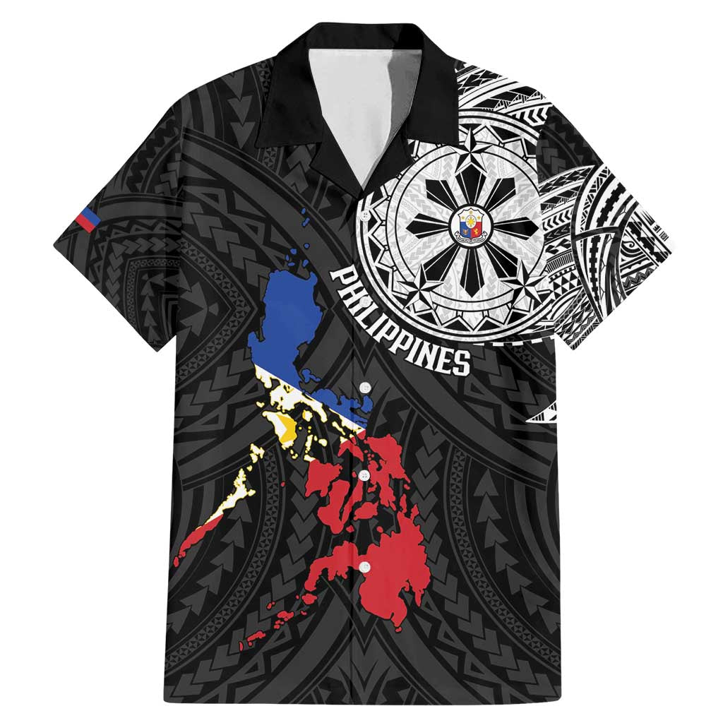 Philippines Strong Family Matching Mermaid Dress and Hawaiian Shirt Filipino Map Polynesian Tattoo - Polynesian Pride