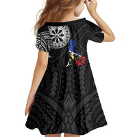 Philippines Strong Family Matching Off Shoulder Maxi Dress and Hawaiian Shirt Filipino Map Polynesian Tattoo - Polynesian Pride