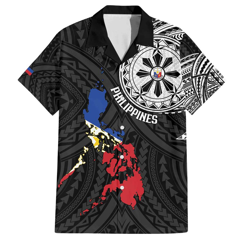 Philippines Strong Family Matching Tank Maxi Dress and Hawaiian Shirt Filipino Map Polynesian Tattoo - Polynesian Pride