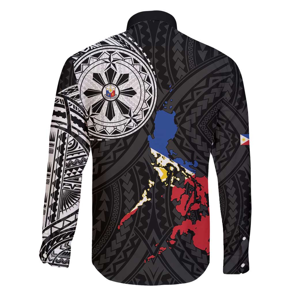 Philippines Strong Family Matching Tank Maxi Dress and Hawaiian Shirt Filipino Map Polynesian Tattoo - Polynesian Pride