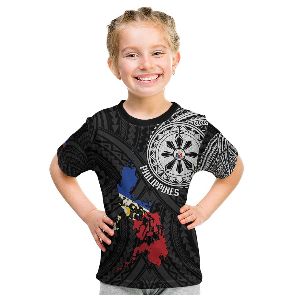 Philippines Strong Kid T Shirt Filipino Map Polynesian Tattoo - Polynesian Pride
