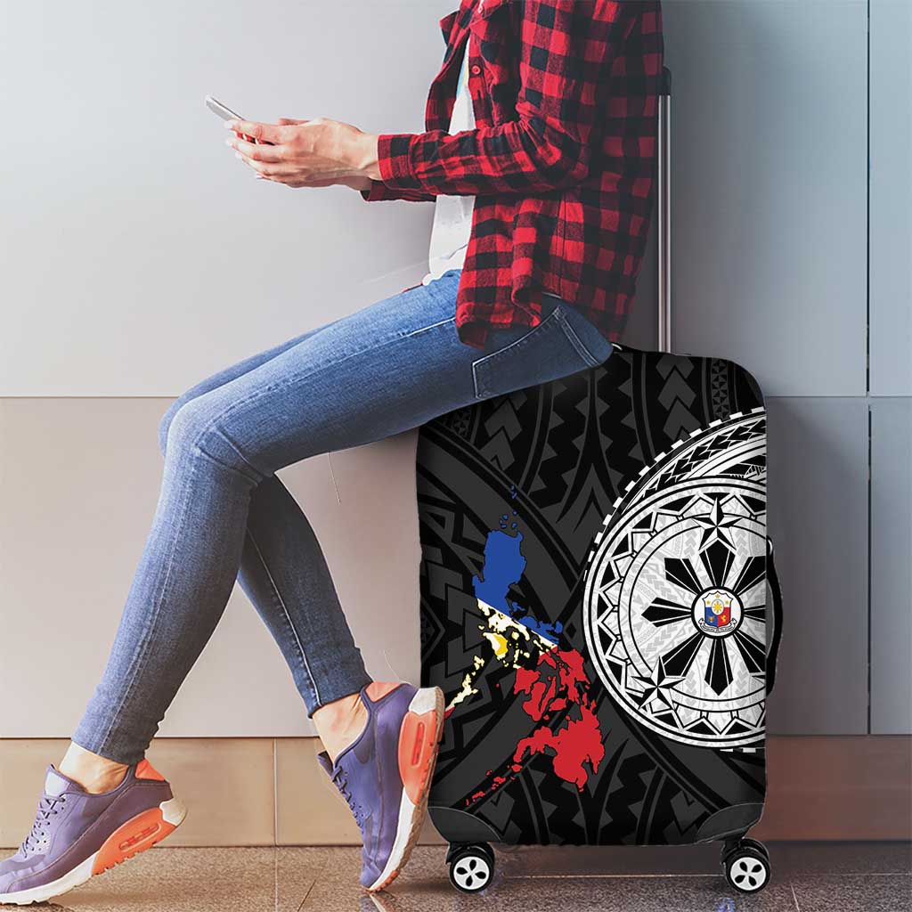 Philippines Strong Luggage Cover Filipino Map Polynesian Tattoo - Polynesian Pride