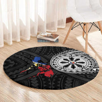 Philippines Strong Round Carpet Filipino Map Polynesian Tattoo - Polynesian Pride