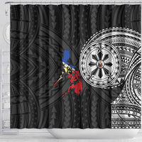 Philippines Strong Shower Curtain Filipino Map Polynesian Tattoo - Polynesian Pride