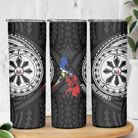 Philippines Strong Skinny Tumbler Filipino Map Polynesian Tattoo - Polynesian Pride