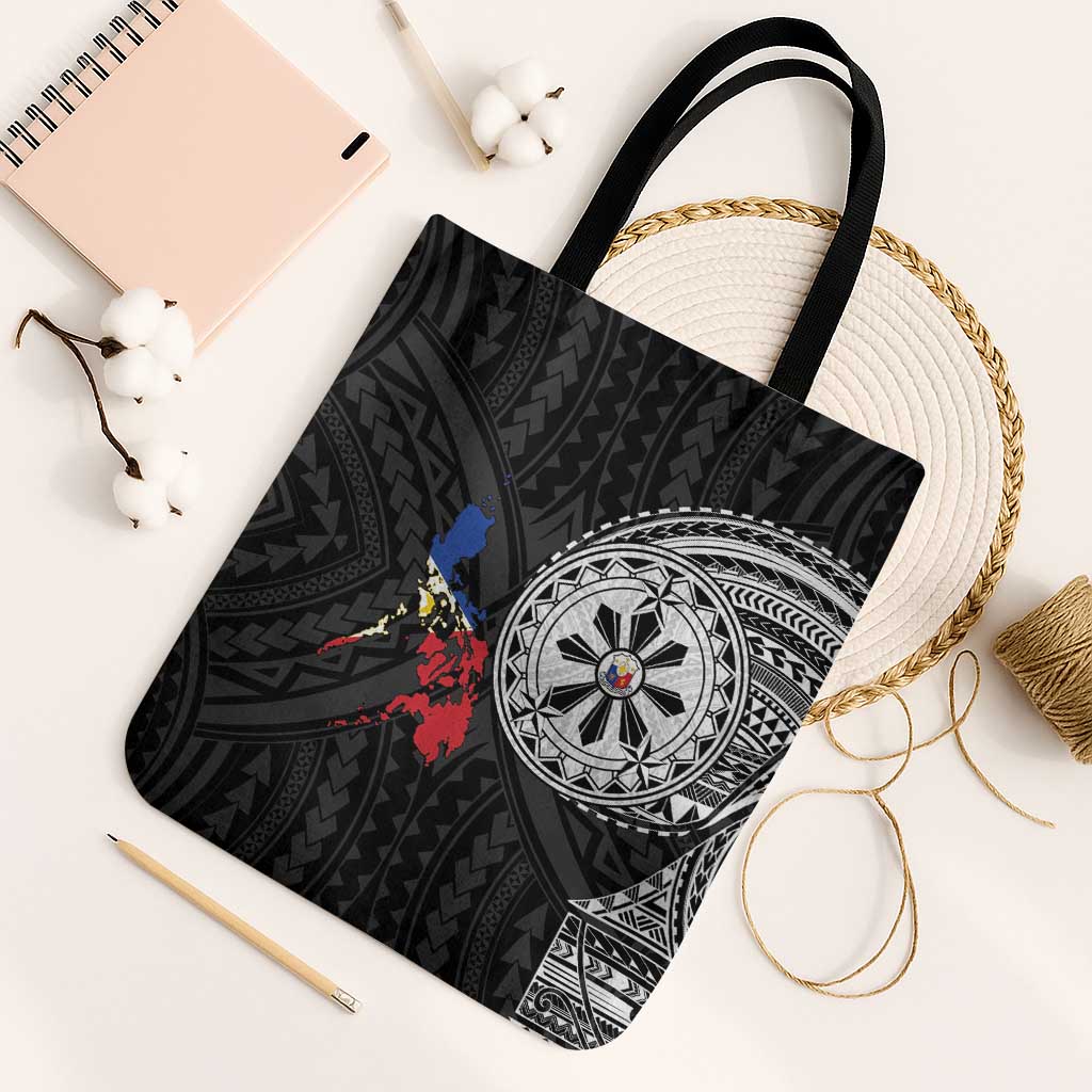 Philippines Strong Tote Bag Filipino Map Polynesian Tattoo - Polynesian Pride