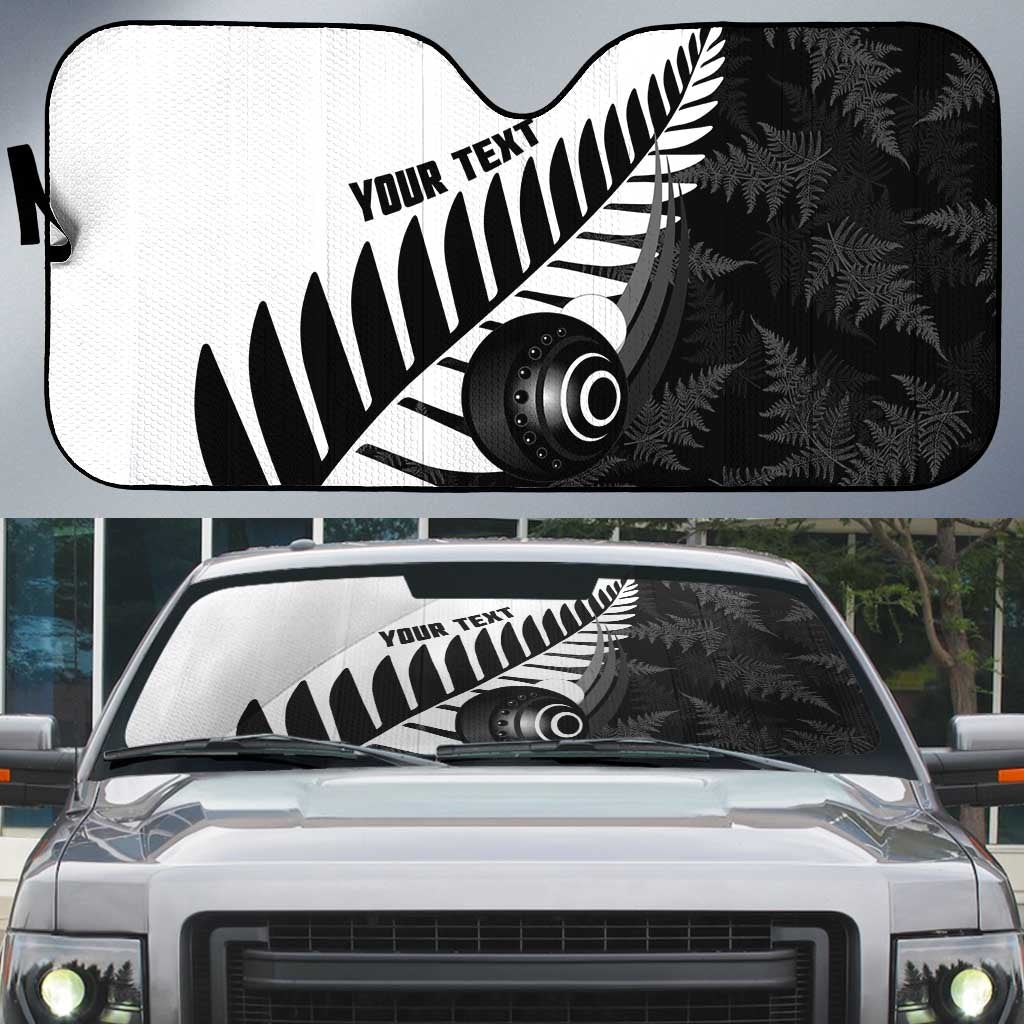New Zealand Lawn Bowls Custom Auto Sun Shade Aotearoa Silver Fern - Polynesian Pride