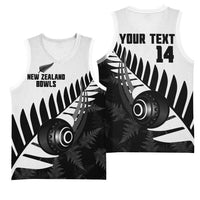 New Zealand Lawn Bowls Custom Basketball Jersey Aotearoa Silver Fern - Polynesian Pride