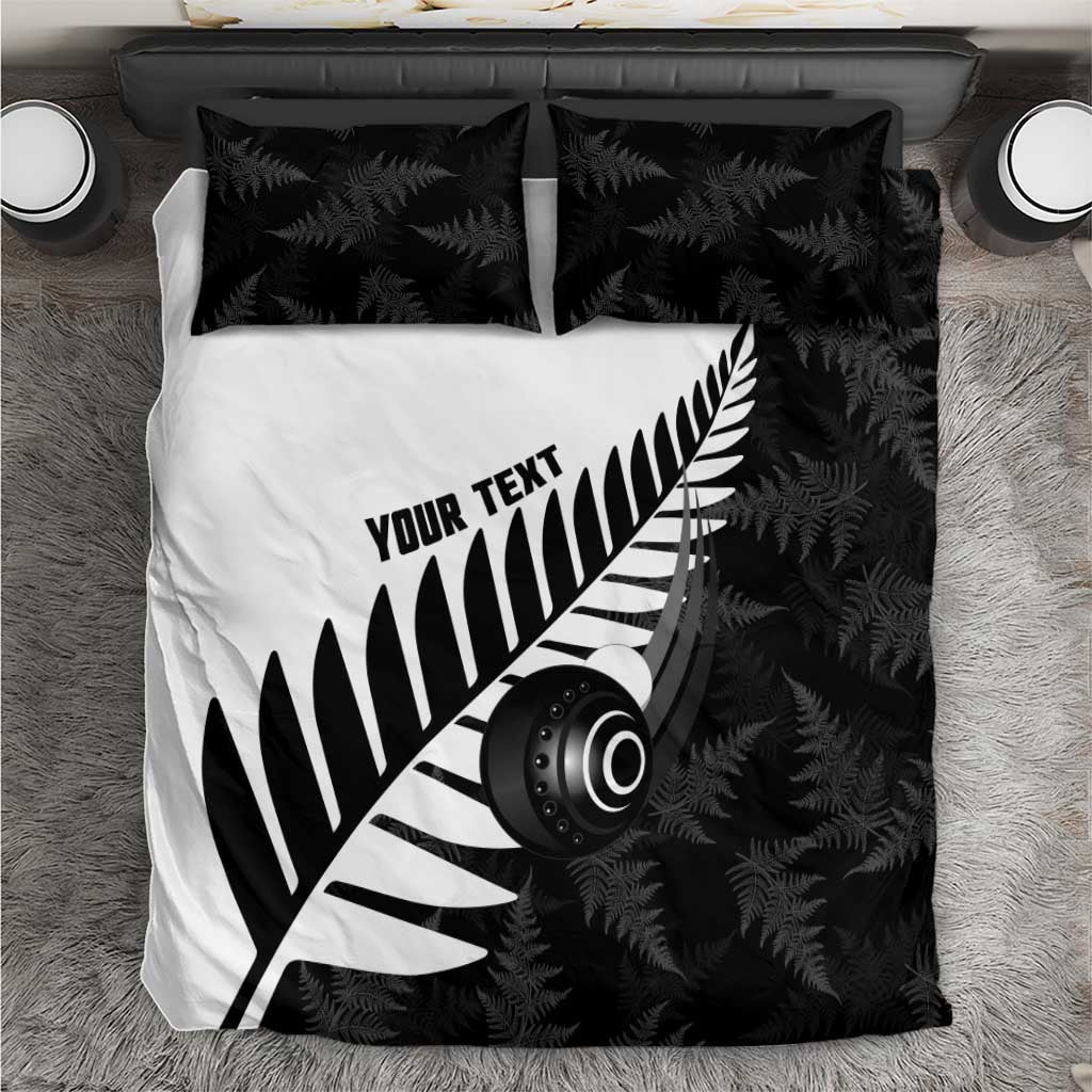 New Zealand Lawn Bowls Custom Bedding Set Aotearoa Silver Fern - Polynesian Pride