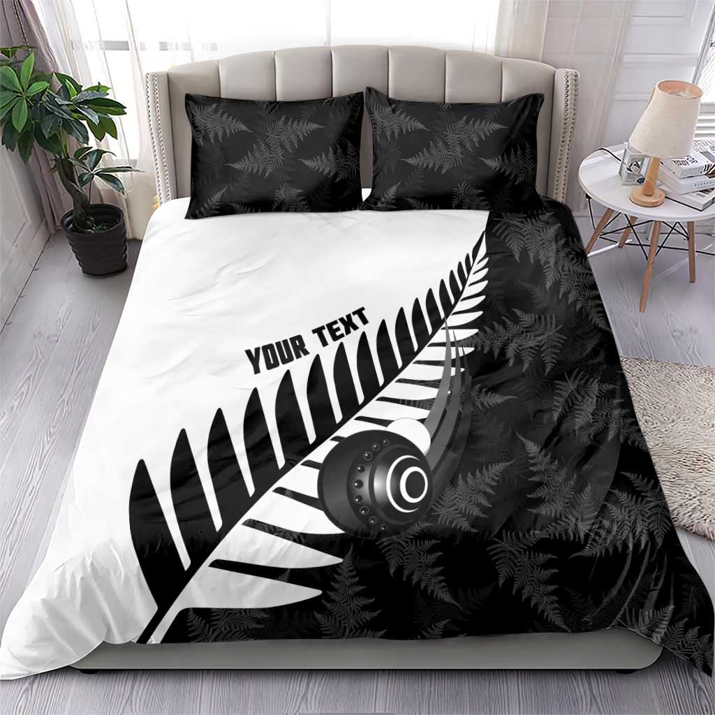 New Zealand Lawn Bowls Custom Bedding Set Aotearoa Silver Fern - Polynesian Pride