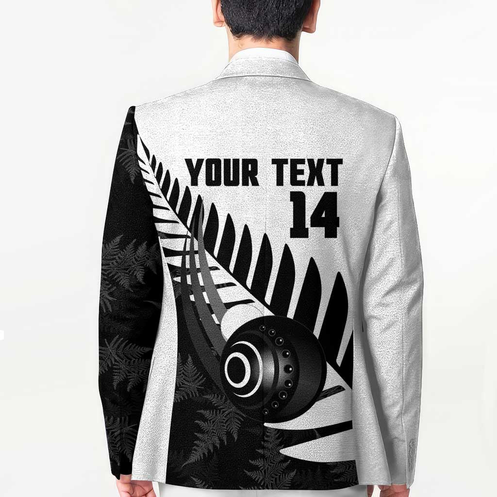 New Zealand Lawn Bowls Custom Blazer Aotearoa Silver Fern - Polynesian Pride