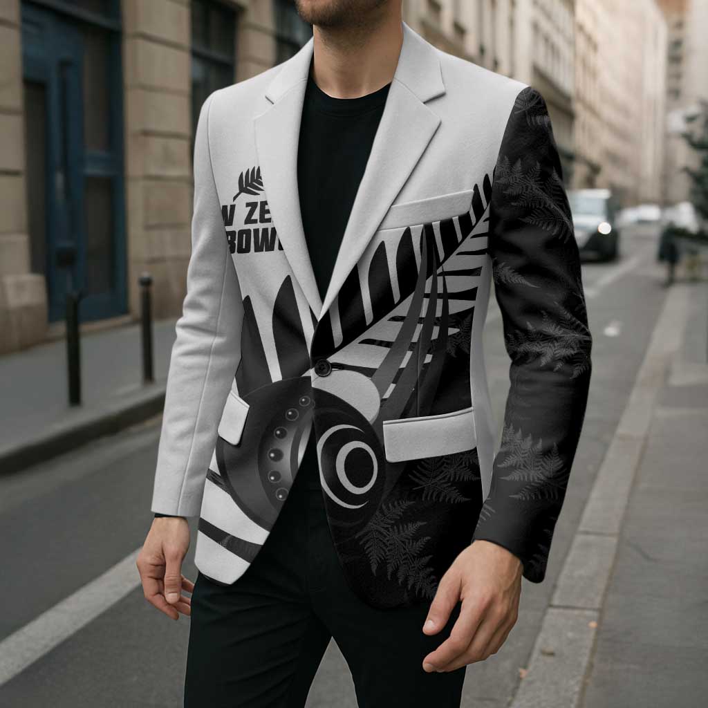 New Zealand Lawn Bowls Custom Blazer Aotearoa Silver Fern - Polynesian Pride