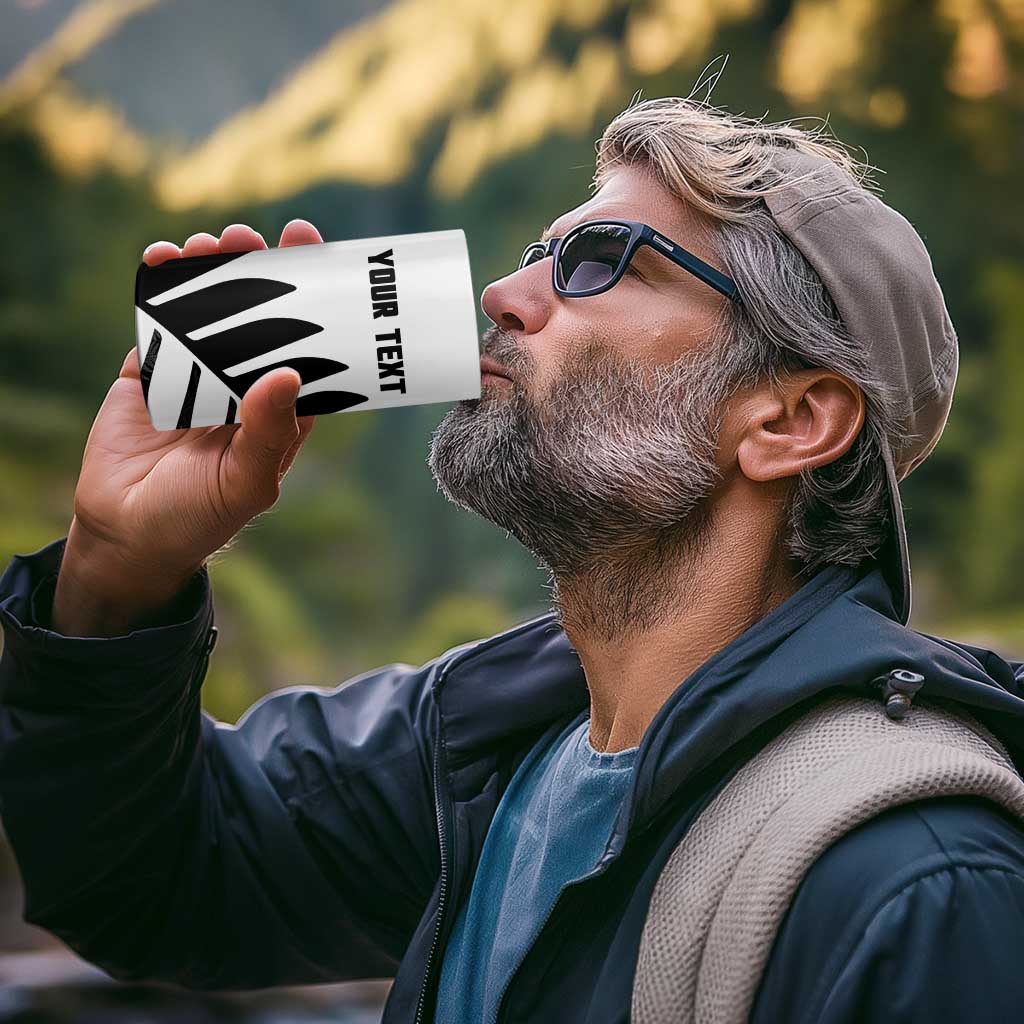 New Zealand Lawn Bowls Custom 4 in 1 Can Cooler Tumbler Aotearoa Silver Fern - Polynesian Pride