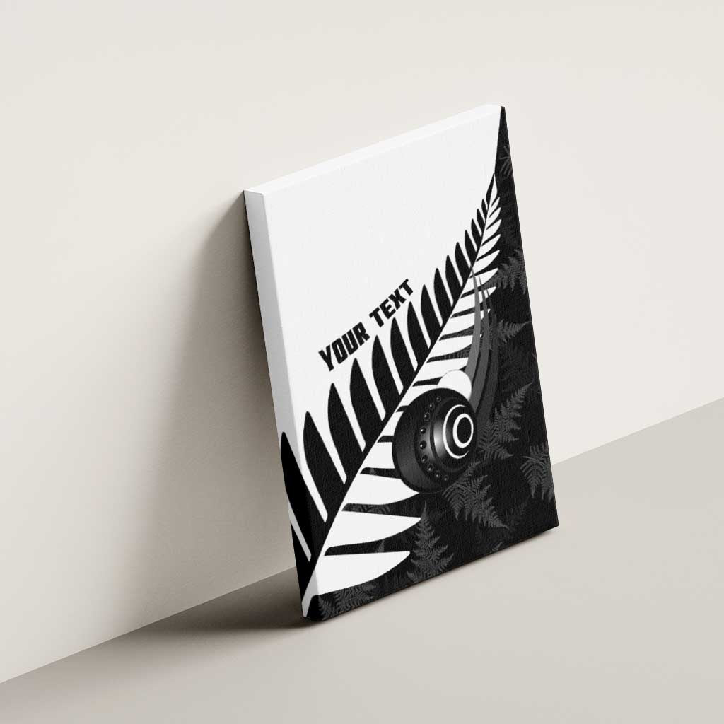 New Zealand Lawn Bowls Custom Canvas Wall Art Aotearoa Silver Fern - Polynesian Pride