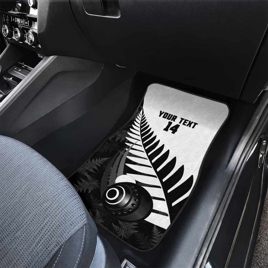 New Zealand Lawn Bowls Custom Car Mats Aotearoa Silver Fern - Polynesian Pride