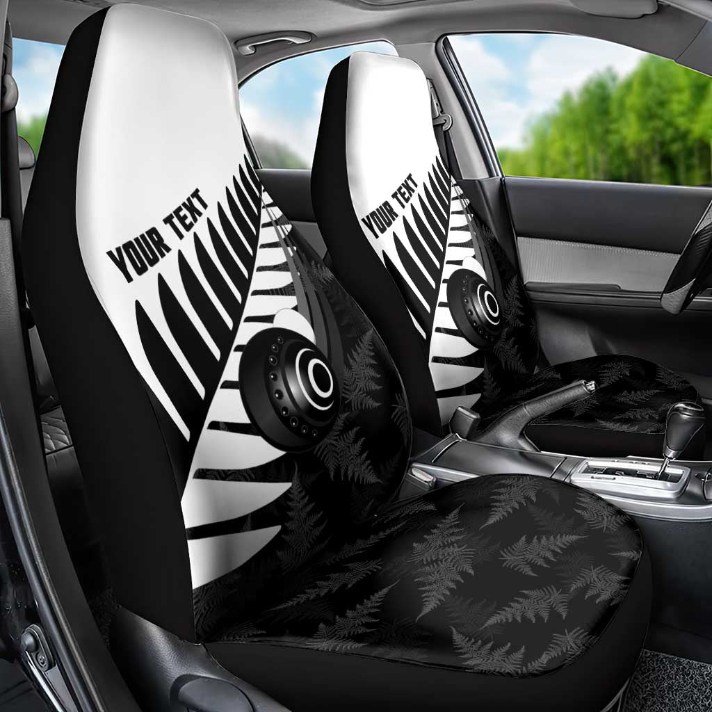 New Zealand Lawn Bowls Custom Car Seat Cover Aotearoa Silver Fern - Polynesian Pride