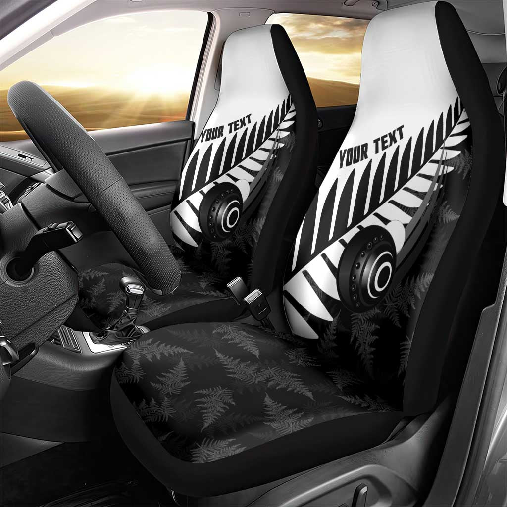 New Zealand Lawn Bowls Custom Car Seat Cover Aotearoa Silver Fern - Polynesian Pride