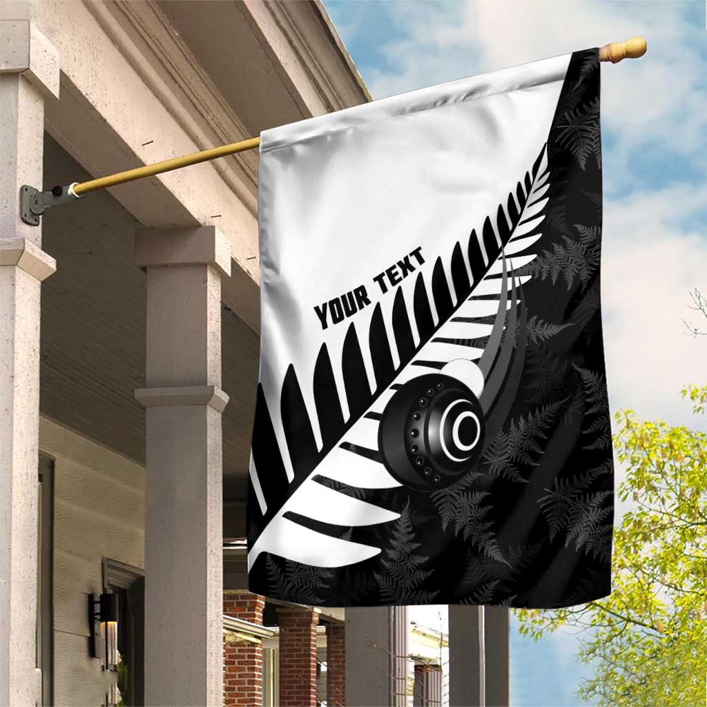New Zealand Lawn Bowls Custom Garden Flag Aotearoa Silver Fern - Polynesian Pride