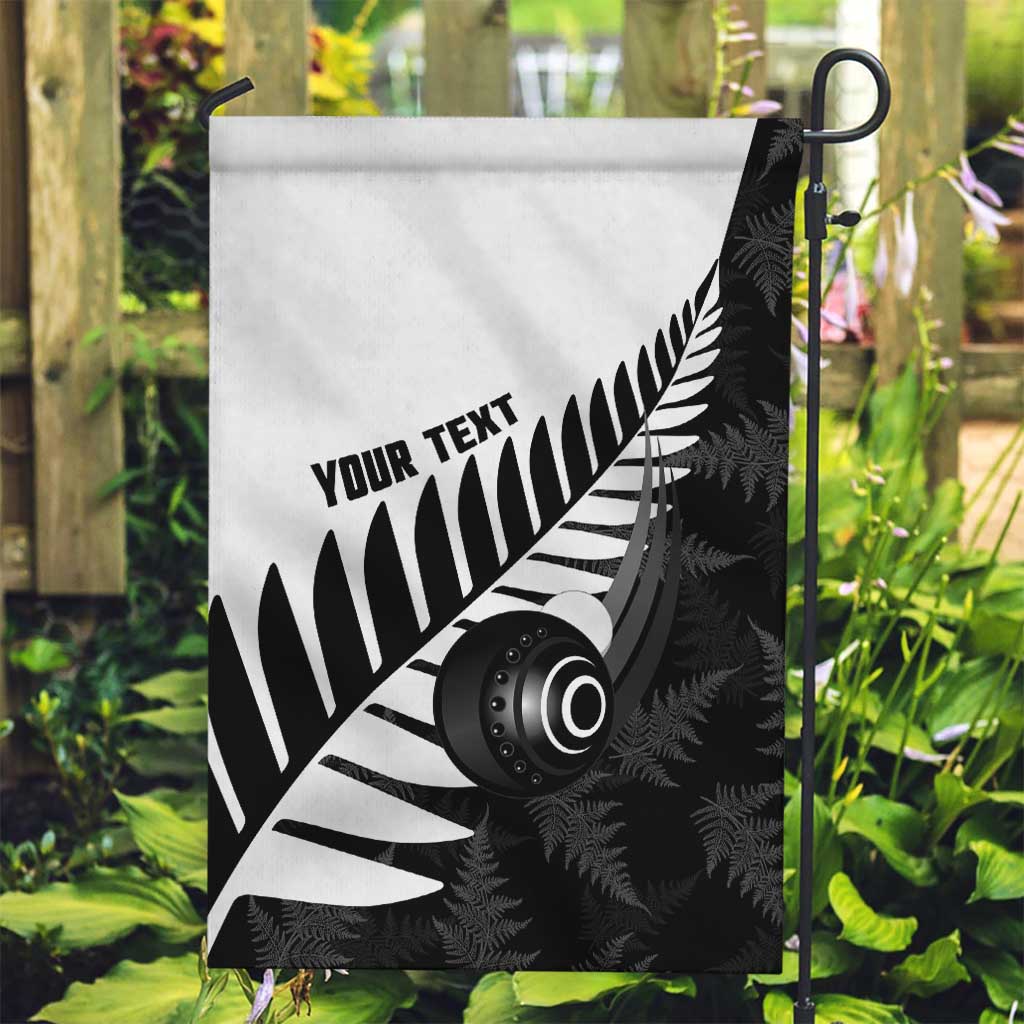 New Zealand Lawn Bowls Custom Garden Flag Aotearoa Silver Fern - Polynesian Pride