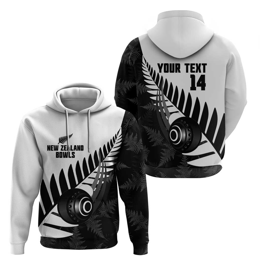 New Zealand Lawn Bowls Custom Hoodie Aotearoa Silver Fern - Polynesian Pride