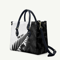 New Zealand Lawn Bowls Custom Leather Bag Aotearoa Silver Fern - Polynesian Pride