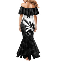 New Zealand Lawn Bowls Custom Mermaid Dress Aotearoa Silver Fern - Polynesian Pride