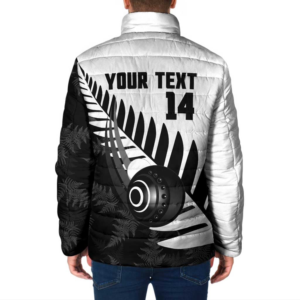 New Zealand Lawn Bowls Custom Padded Jacket Aotearoa Silver Fern - Polynesian Pride