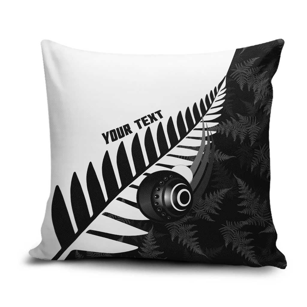 New Zealand Lawn Bowls Custom Pillow Cover Aotearoa Silver Fern - Polynesian Pride