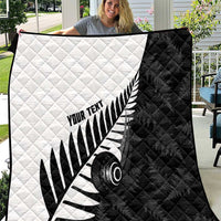 New Zealand Lawn Bowls Custom Quilt Aotearoa Silver Fern - Polynesian Pride