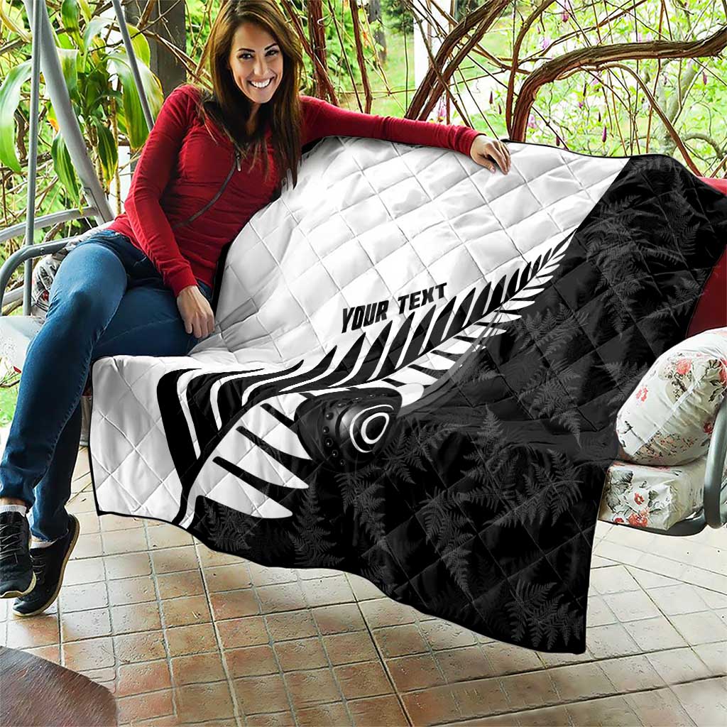New Zealand Lawn Bowls Custom Quilt Aotearoa Silver Fern - Polynesian Pride