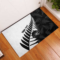 New Zealand Lawn Bowls Custom Rubber Doormat Aotearoa Silver Fern - Polynesian Pride