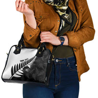 New Zealand Lawn Bowls Custom Shoulder Handbag Aotearoa Silver Fern - Polynesian Pride