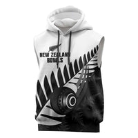 New Zealand Lawn Bowls Custom Sleeveless Hoodie Aotearoa Silver Fern - Polynesian Pride