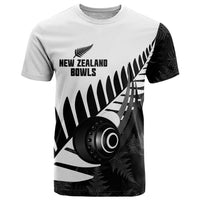 New Zealand Lawn Bowls Custom T Shirt Aotearoa Silver Fern - Polynesian Pride
