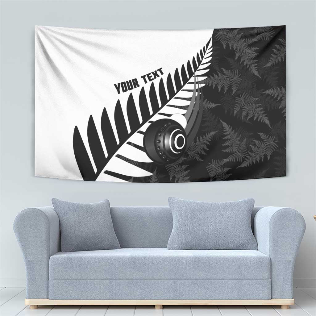 New Zealand Lawn Bowls Custom Tapestry Aotearoa Silver Fern - Polynesian Pride