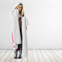 New Zealand Lawn Bowls Breast Cancer Custom Hooded Blanket Aotearoa Maori Silver Fern Pink Ribbon - Polynesian Pride