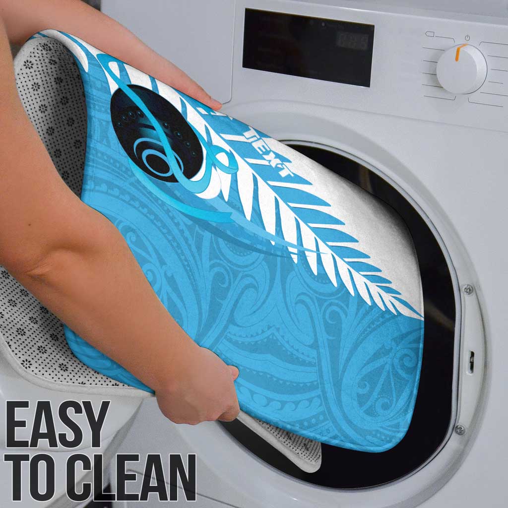 New Zealand Lawn Bowls Prostate Cancer Custom Bathroom Set Aotearoa Maori Silver Fern Blue Ribbon - Polynesian Pride