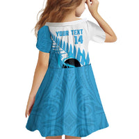 New Zealand Lawn Bowls Prostate Cancer Custom Family Matching Tank Maxi Dress and Hawaiian Shirt Aotearoa Maori Silver Fern Blue Ribbon - Polynesian Pride