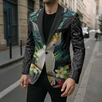 Sulphur-crested Cockatoo New Zealand Blazer Paua Shell Aotearoa Maori Tropical Flowers - Polynesian Pride