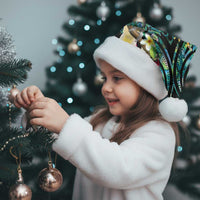 Sulphur-crested Cockatoo New Zealand Christmas Santa Hat Paua Shell Aotearoa Maori Tropical Flowers - Polynesian Pride