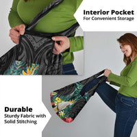 Sulphur-crested Cockatoo New Zealand Grocery Bag Paua Shell Aotearoa Maori Tropical Flowers - Polynesian Pride