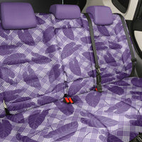 Purple Hawaii Kalo Palaka Motifs Back Car Seat Cover Hawaiian Taro Leaves Elegant Vibes - Polynesian Pride